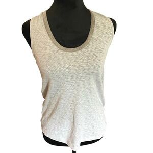 J. Crew Beaded Tank Top Heather‎ Gray Women's Size Xsmall Casual Preppy Boho